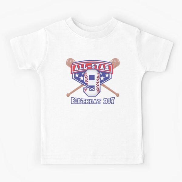 Youth Player All Star 9th Birthday Baseball Boy | Kids T-Shirt
