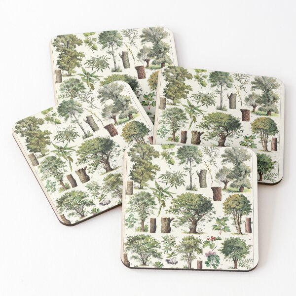 Item preview, Adolphe Millot - Arbres A - French vintage botanical poster designed and sold by DejaVuStudio.