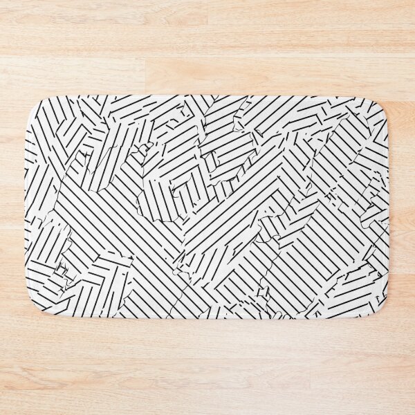 Item preview, geometric line abstract pattern abstract background in black and white designed and sold by Mrvell.