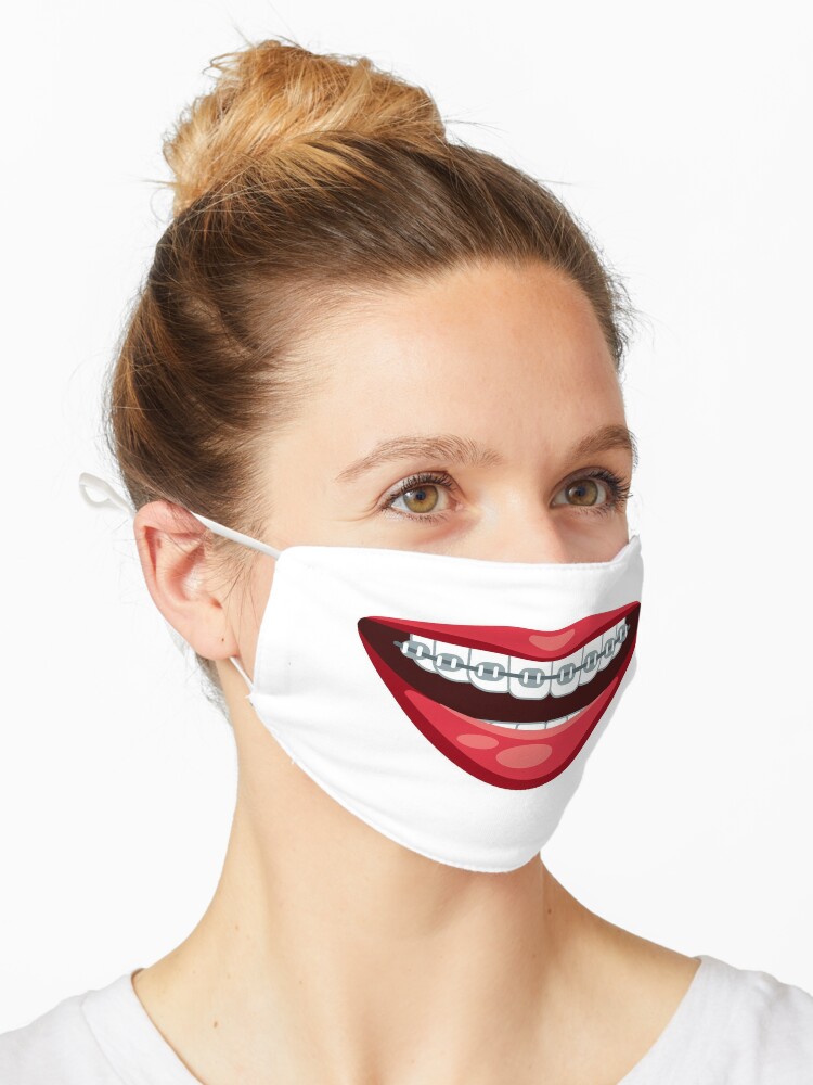 Red Braces Face Mask for Sale by designsnmore | Redbubble
