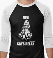 Vivi Says Relax - Monochrome White Men's Baseball ¾ T-Shirt