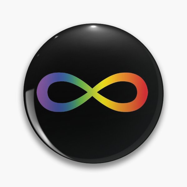 Item preview, Neurodiversity Symbol - Rainbow Infinity - Autistic Pride on black designed and sold by CatLadyJustice.
