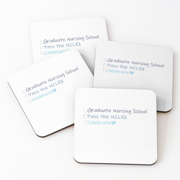 Item preview, Nursing School Check List in Blue designed and sold by ArtsyRabbit.