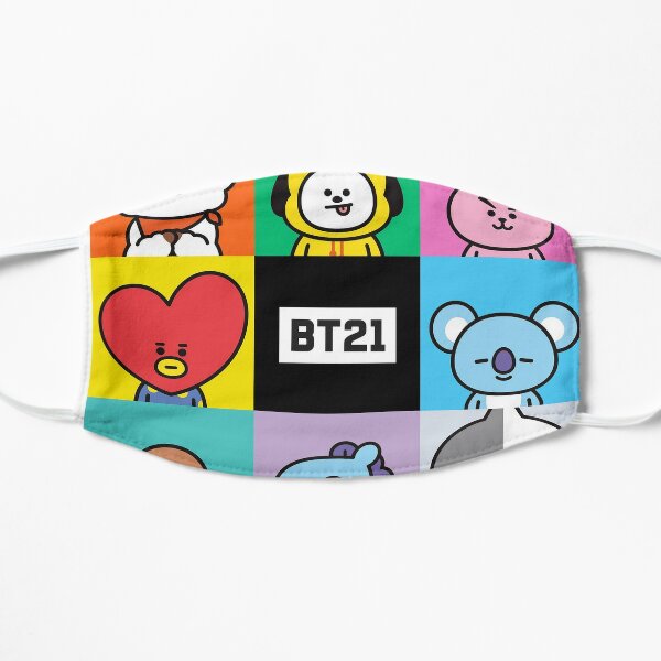 Download Bt21 Face Mask Mask By Abderrahmane123 Redbubble PSD Mockup Templates