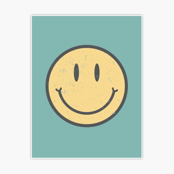 retro smiley face Sticker for Sale by laurenashdesign