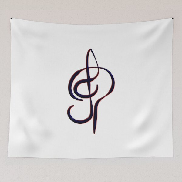 Item preview,  Calligraphy G clef and F clef musical Harmony between masculine and feminine. designed and sold by Ralek.