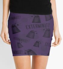 Daleks - Purple Mini Skirt