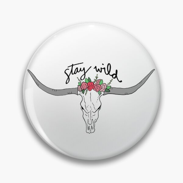 Item preview, Stay Wild Steer Skull  designed and sold by kaleipeytonn.