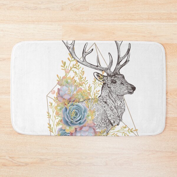 Item preview, Stag and Flowers designed and sold by Ninjawhere.