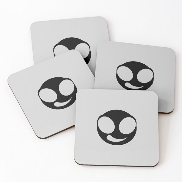 Item preview, Round Face - Happy (Black) designed and sold by CatMaGo.