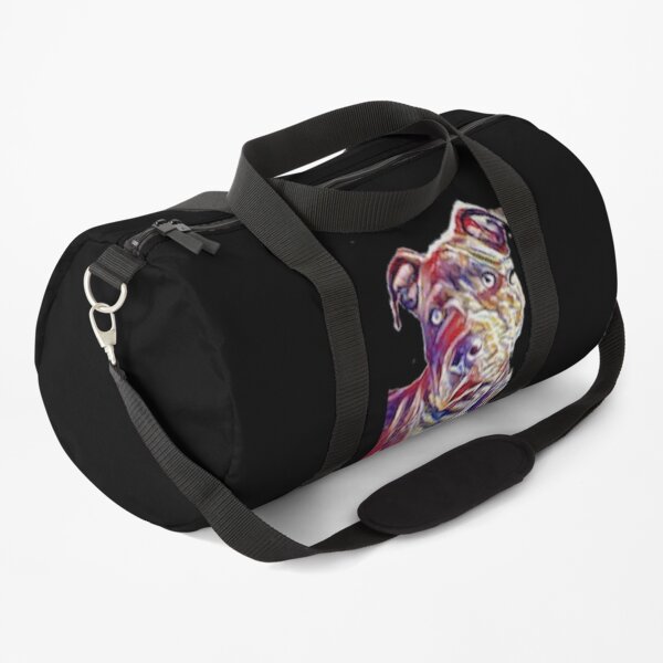 Pit Bull Lover Painting - A Portrait of a Pit Bull for all Pit bull Lovers who love this gentle breed Duffle Bag