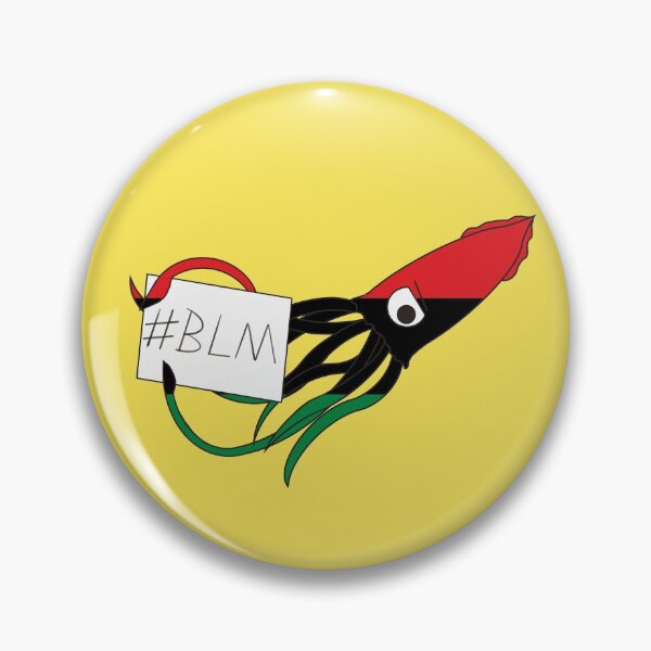 Item preview, Black Lives Matter Hashtag Squid - Pan-African Flag designed and sold by 5ilverx5hadows.