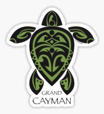 Black & Green Tribal Turtle Tattoo / Grand Cayman Sticker
