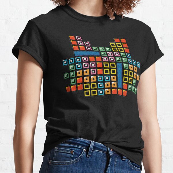 Tetris Cat Cross Stitch Pixel Art Classic T-Shirt