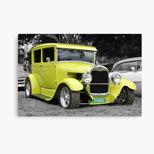 Lime Green Ford Hot Rod Canvas Print