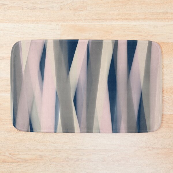 Item preview, Ribbon Abstract Pattern in Pink, Navy Blue, Ivory, and Gray designed and sold by kierkegaard.