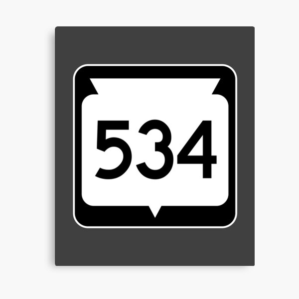 Wisconsin State Route 534 (Area Code 534) Canvas Print