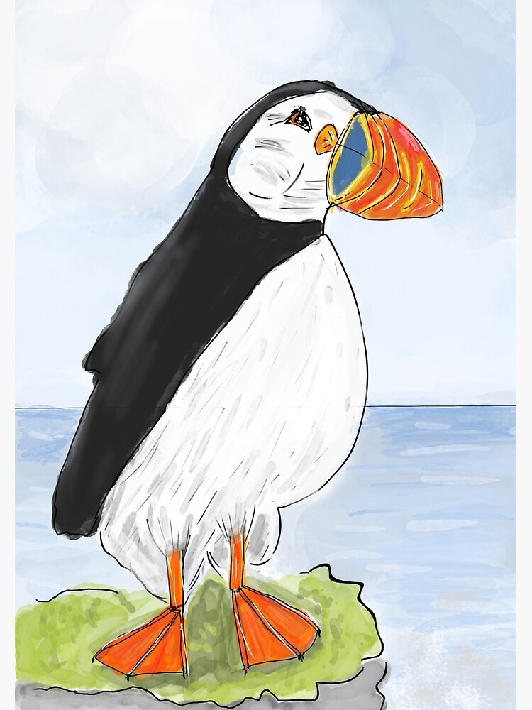 Cute and Whimsical Puffin Design by ClareWalkerArt