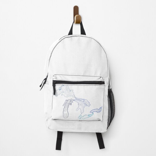 Item preview, Great Lakes Depth Map Blue Contour Lines designed and sold by The Water Nerd.