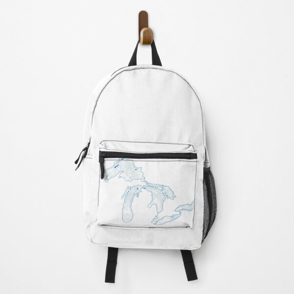 Item preview, Great Lakes Depth Map Light Blue Contour Lines designed and sold by The Water Nerd.