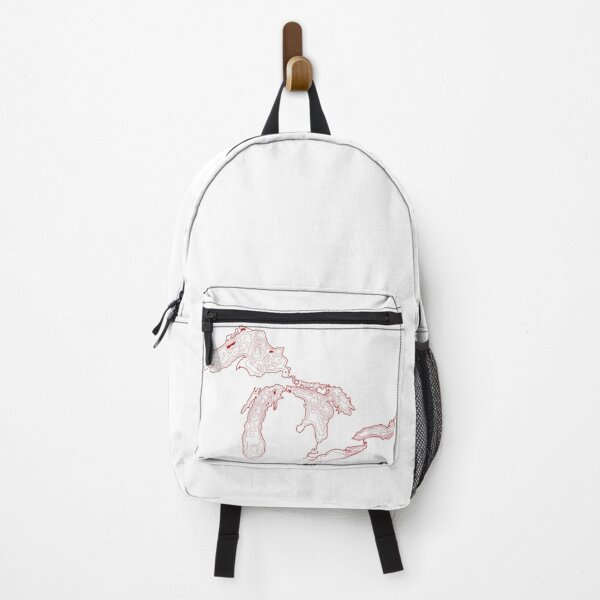 Item preview, Great Lakes Depth Map Red Contour Lines designed and sold by The Water Nerd.
