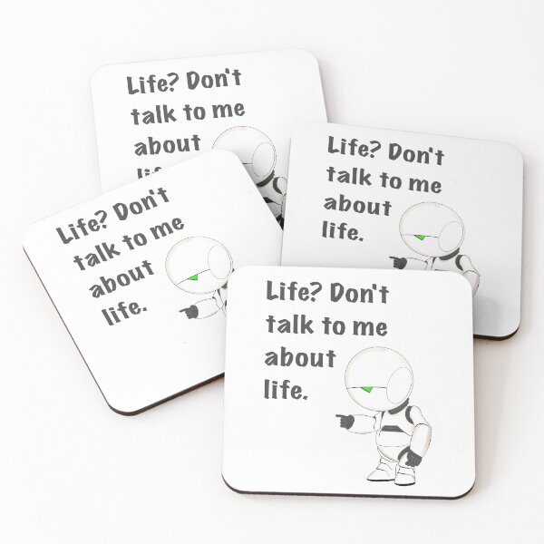 Item preview, Marvin Don’t Talk to me about life Hitchhikers Depressed Quote  designed and sold by Rocket Fox.
