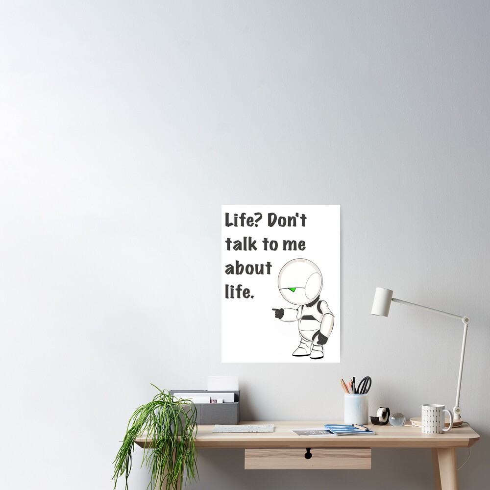 HHGTTG Marvin - Don't Talk To Me About Life Sticker for Sale by