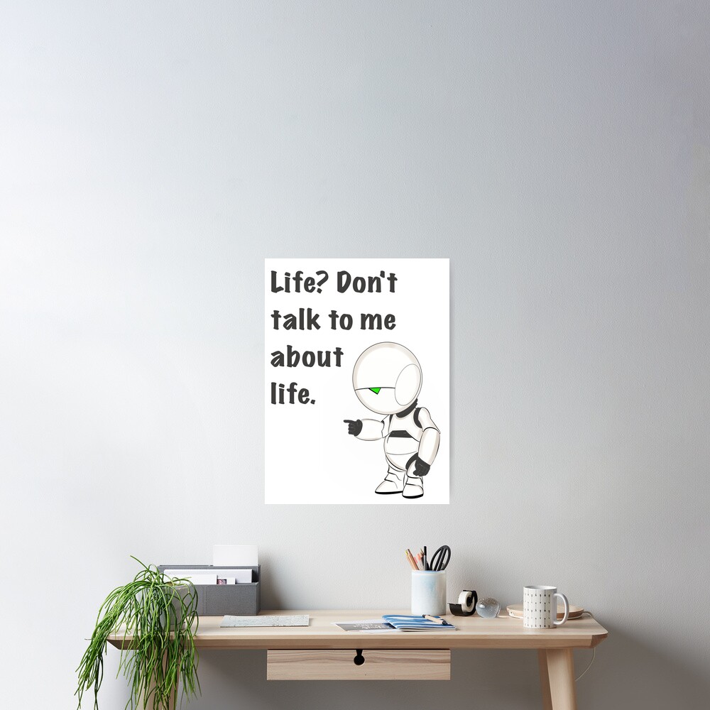 HHGTTG Marvin - Don't Talk To Me About Life Sticker for Sale by