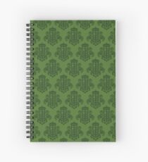 Tardis Damask - Green Spiral Notebook