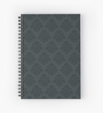 Tardis Damask - Grey Spiral Notebook
