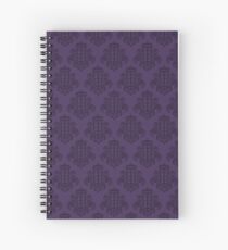 Tardis Damask - Purple Spiral Notebook
