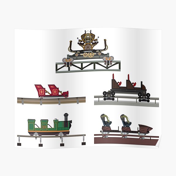 Silver Dollar City Coaster Cars Design Poster