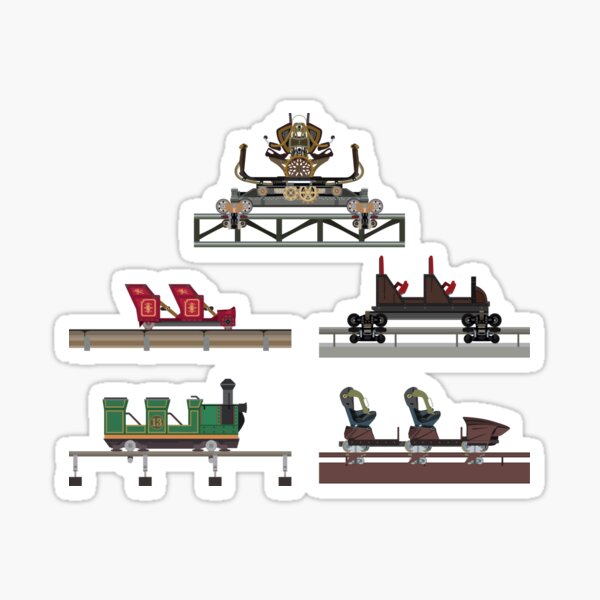 Silver Dollar City Coaster Cars Design Sticker