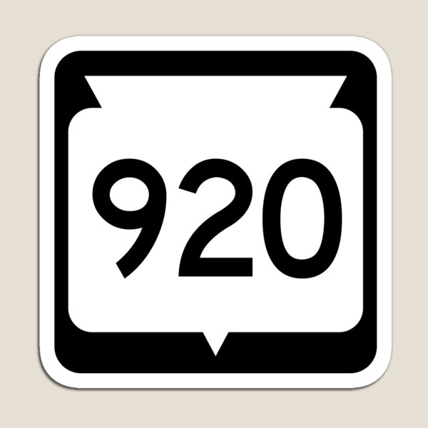 Wisconsin State Route 920 (Area Code 920) Magnet