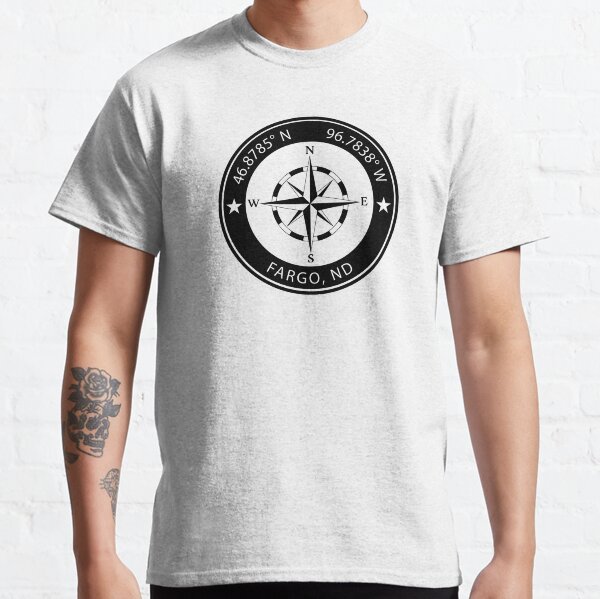 Item preview, Fargo, North Dakota Geographical Coordinates designed and sold by TeeOhGraphics.
