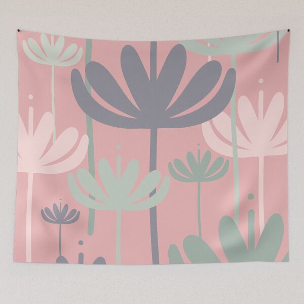 Item preview, Bali Flowers Floral Pattern in Sage Green, Lavender, and Pink designed and sold by kierkegaard.