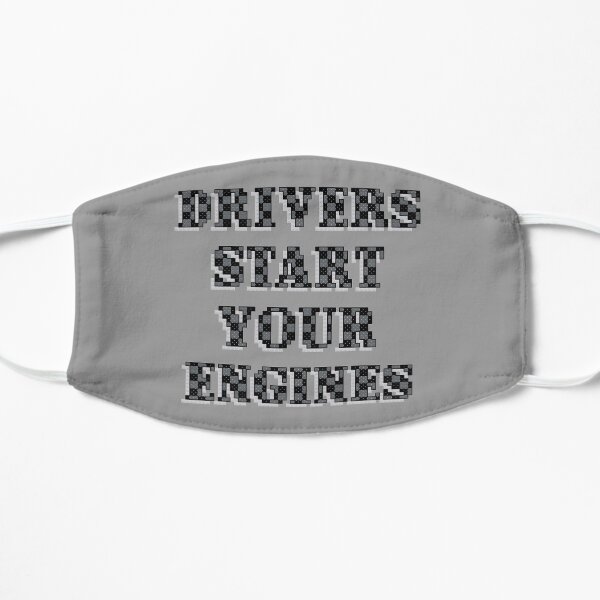Drivers Start Your Engines Cross Stitch Pixel Art Mask