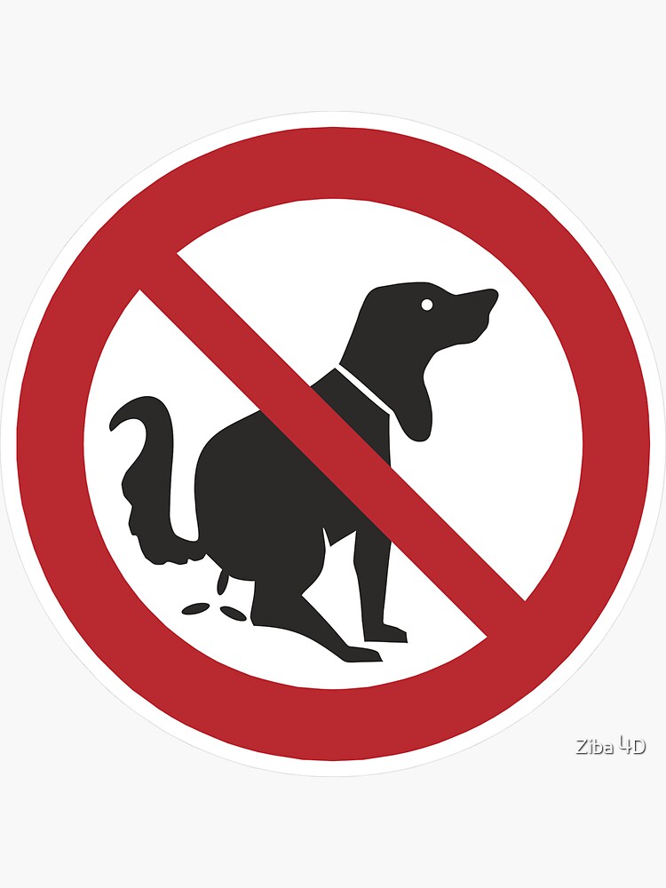 Dog sign Sticker for Sale by Ziba 4D