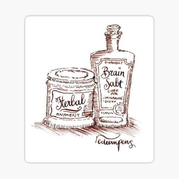 Old Medicine Sticker