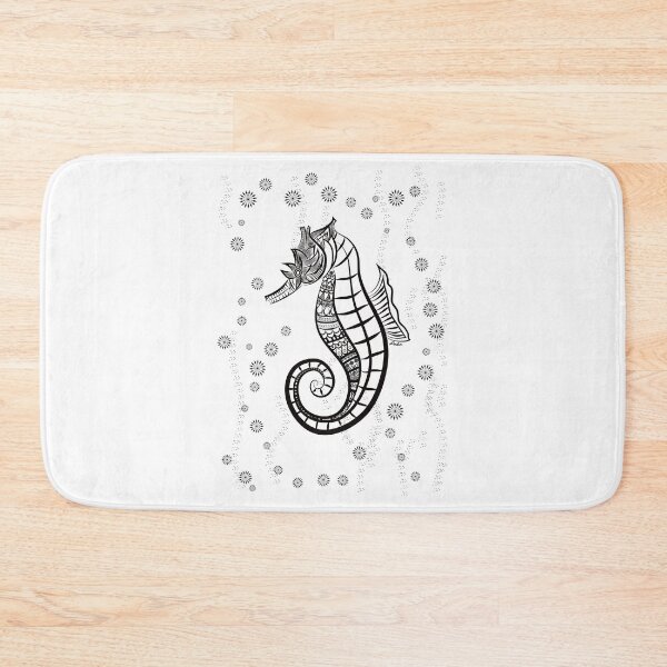 Item preview, Sea Horse Mandalas Black designed and sold by leeloolook.