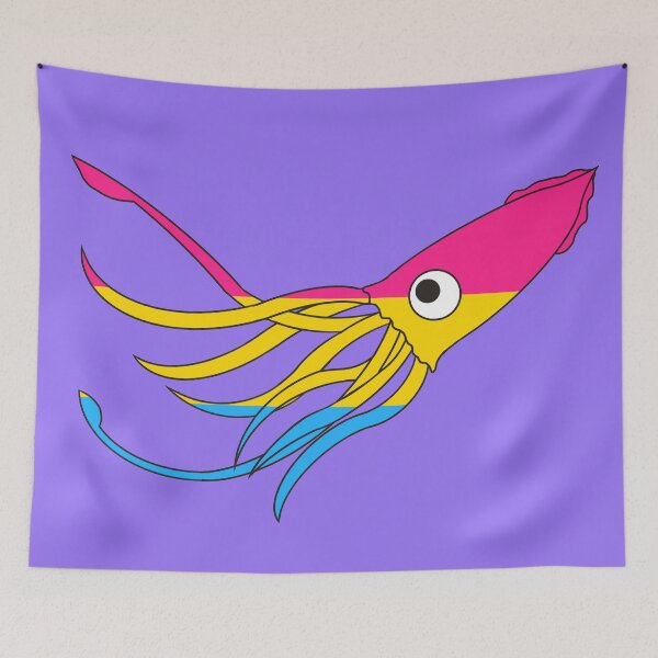 Item preview, Pan Pride Flag Squid designed and sold by 5ilverx5hadows.