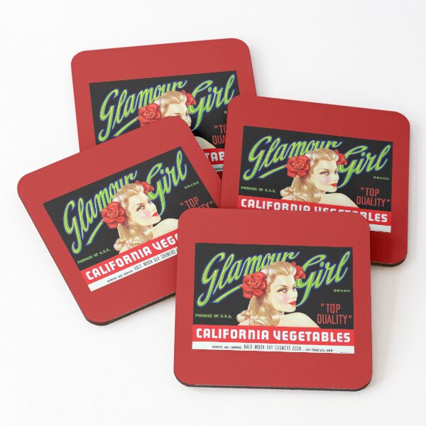 Item preview, Vintage Glamour Girl Crate Label  designed and sold by FuzzyHoney.