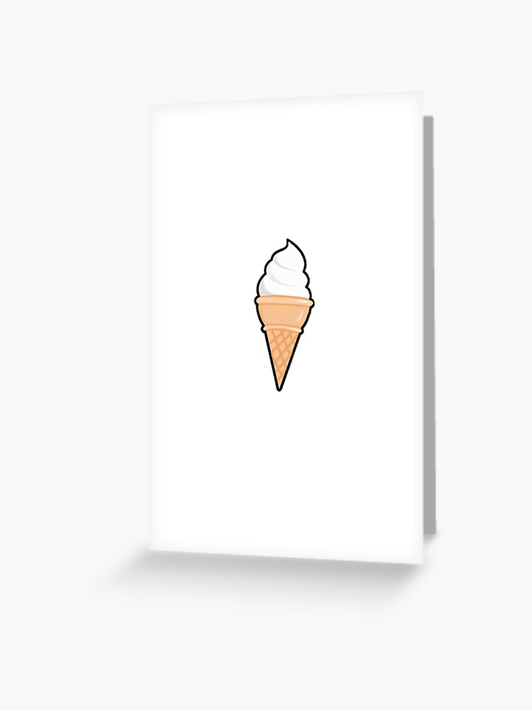 Ice Cream Cone Greeting Card By Wisco Od Redbubble - vanilla ice cream roblox