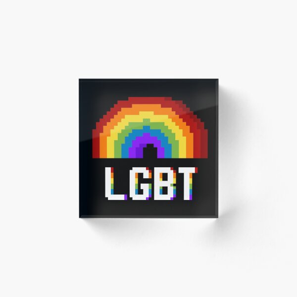 lgbtq + - arcoiris Bloque acrílico