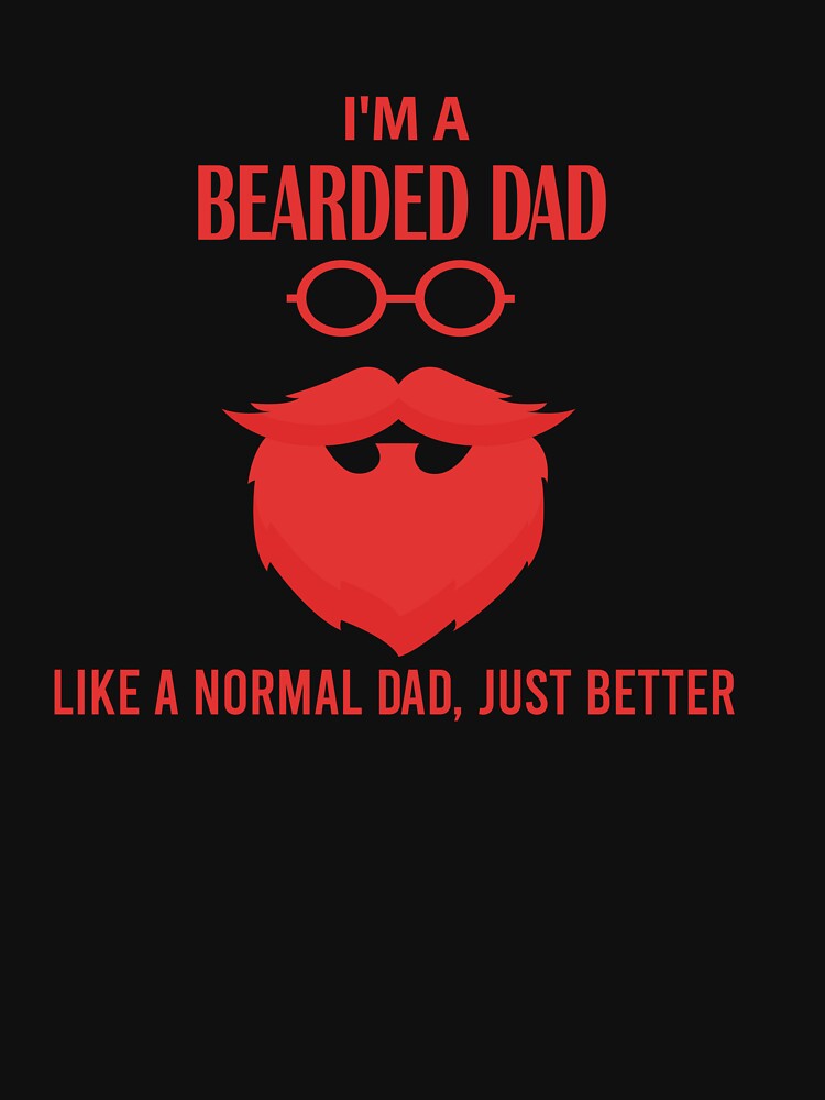 “Mens Bearded Dad Shirt Mens Beard Humor Funny T-shirt Superhero T