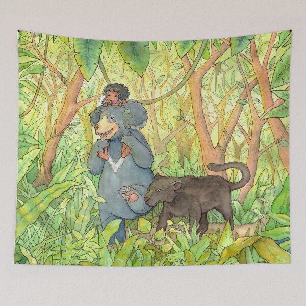 Item preview, Three Friends on a Walk designed and sold by eemorrisart.
