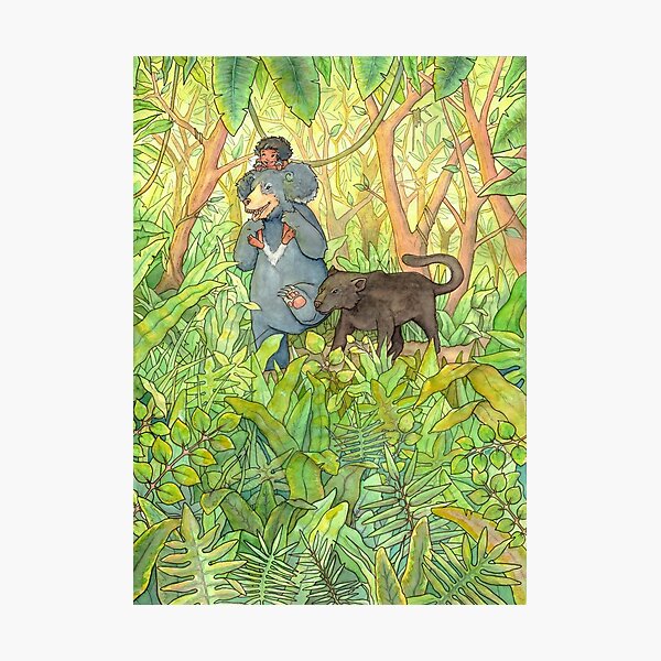 Three Friends on a Walk Photographic Print