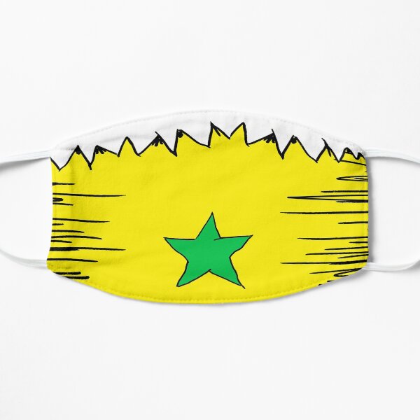 Sneetches de vientre estrellado - Con estrella verde Mascarilla plana
