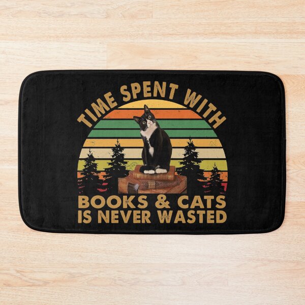 Item preview, Time spent with books and cats is never wasted Vintage designed and sold by Kathrine2302.