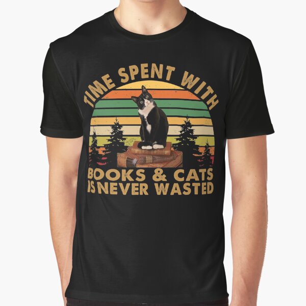 Item preview, Time spent with books and cats is never wasted Vintage designed and sold by Kathrine2302.
